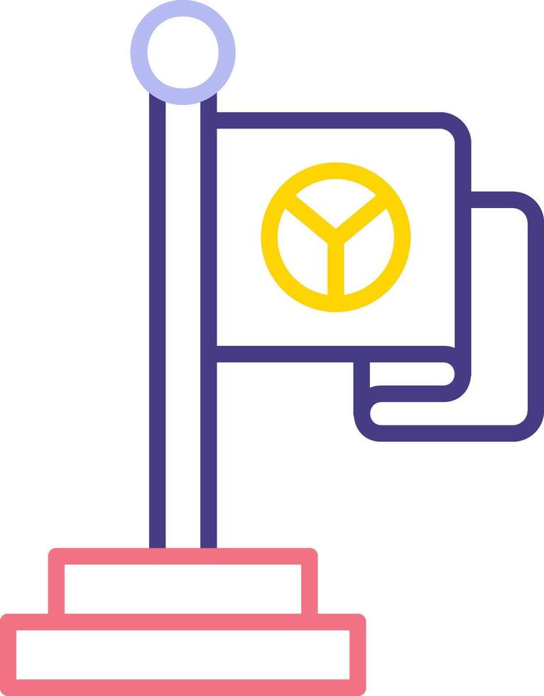 Peace Flag Vector Icon