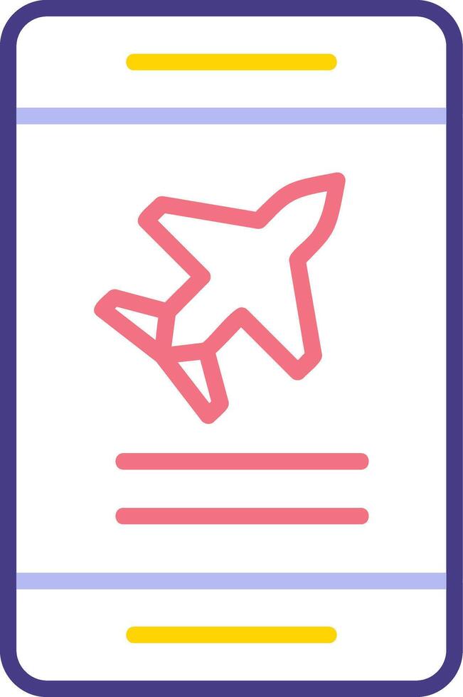 Plane Ticket booking Vector Icon