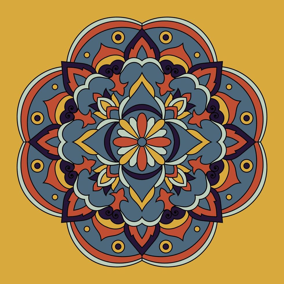 floral mandala vector ilustración