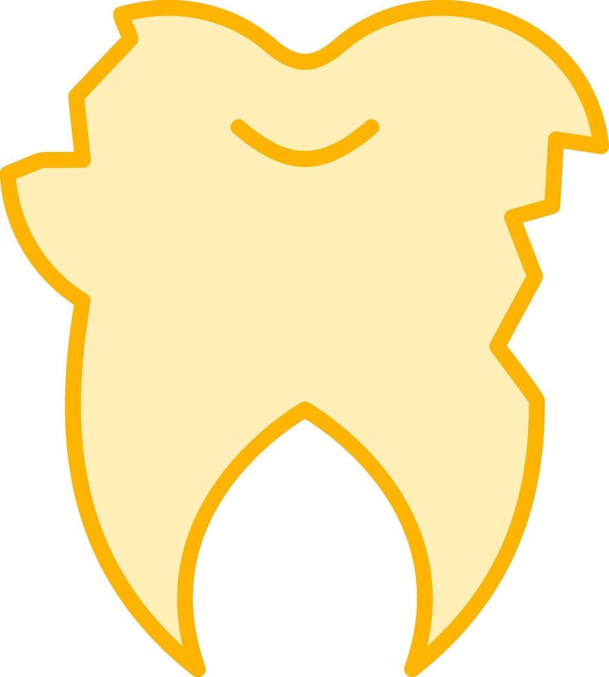 icono de vector de diente roto
