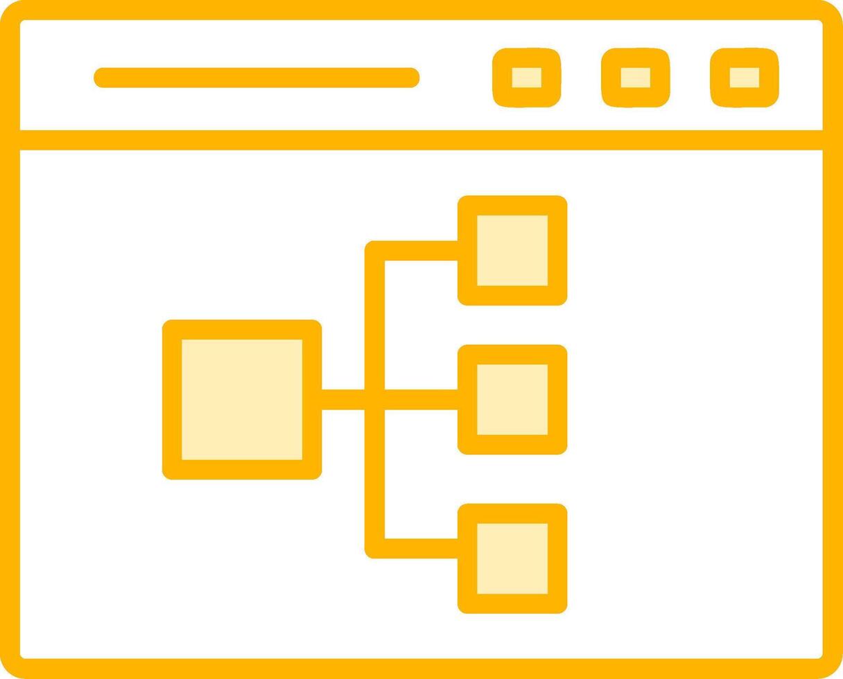 Online Flowchart Vector Icon