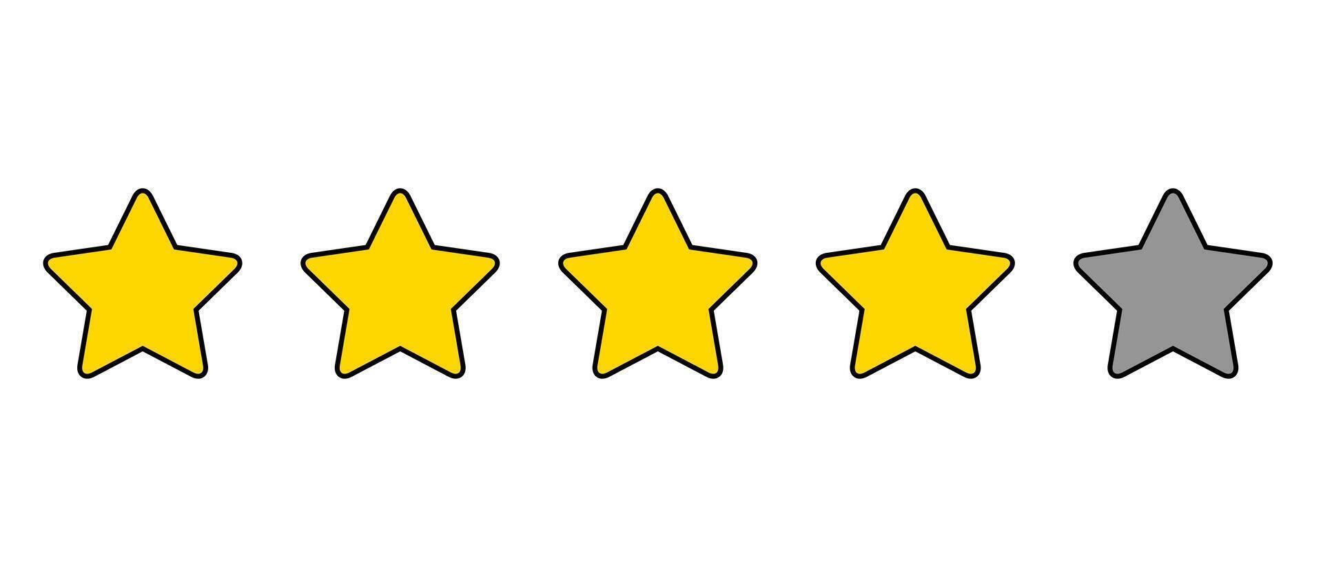 Five star rating icon vector. Customer feedback review sign symbol vector