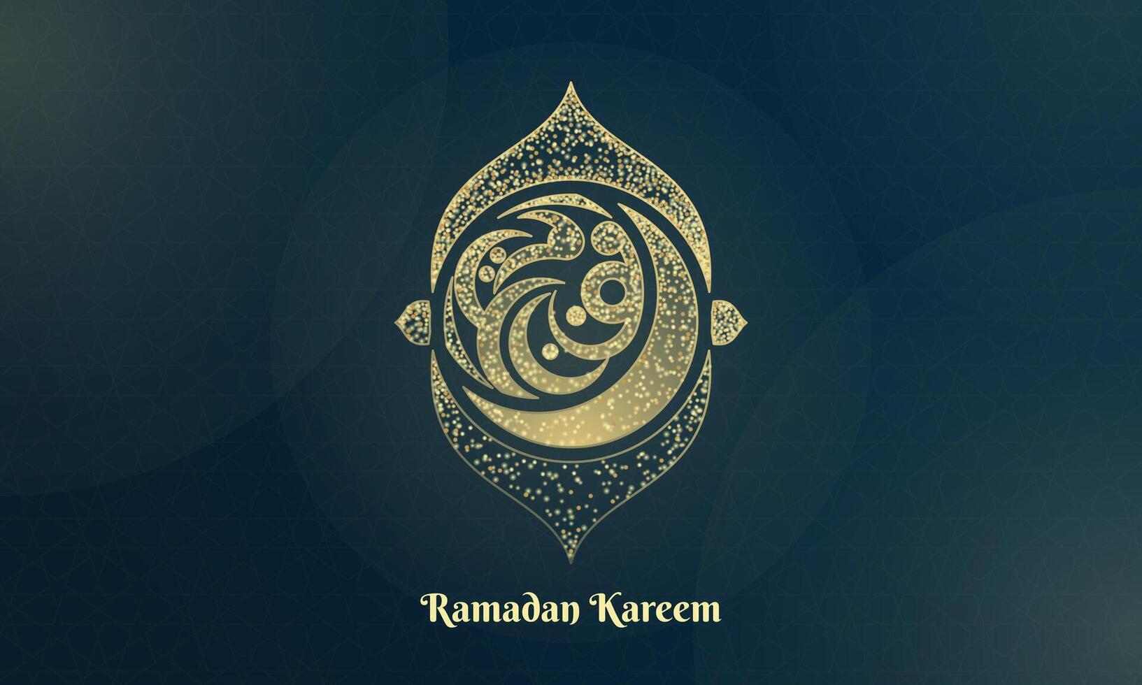 Blue islamic background with arabic calligraphy of ramadan kareem in sparkle design for ramadan campaign. arabic text mean is ramadan kareem. vector