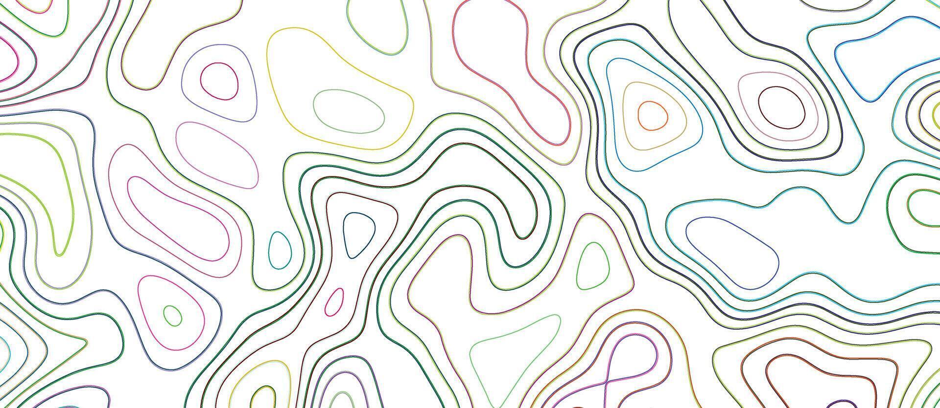 colorful topographic background. seamless pattern with lines. topographic map. abstract background with lines and circles. multicolor line background. vector