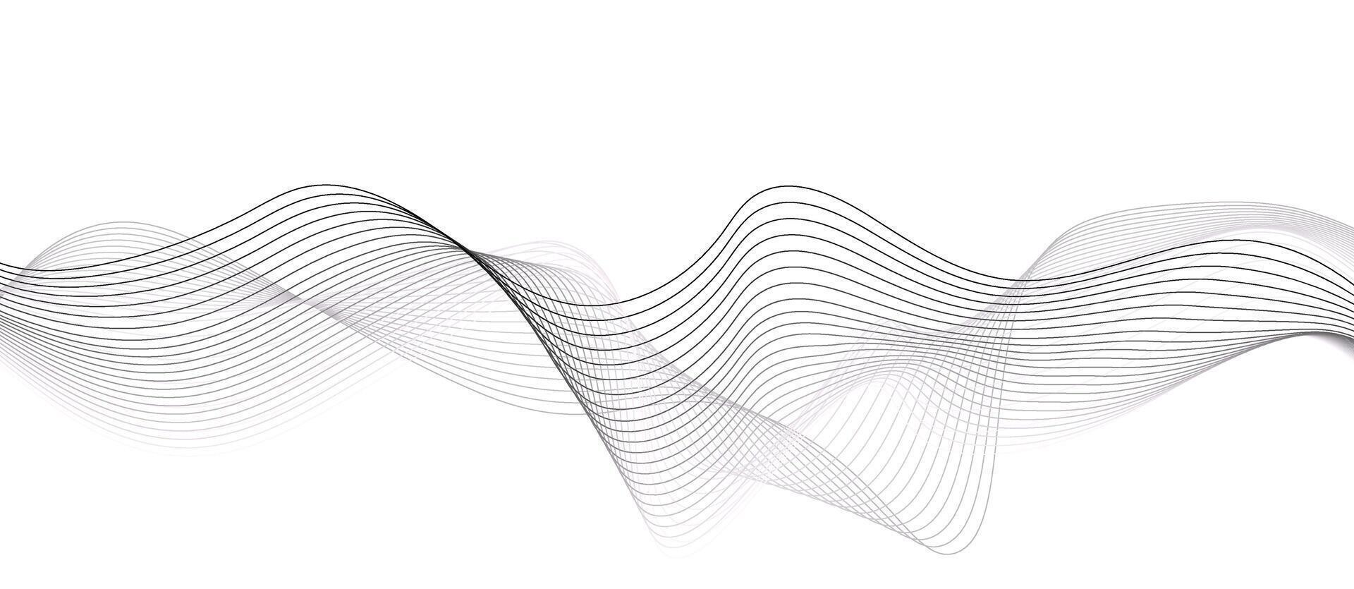 abstract black wave on white background. abstract background with waves. blend line background. vector