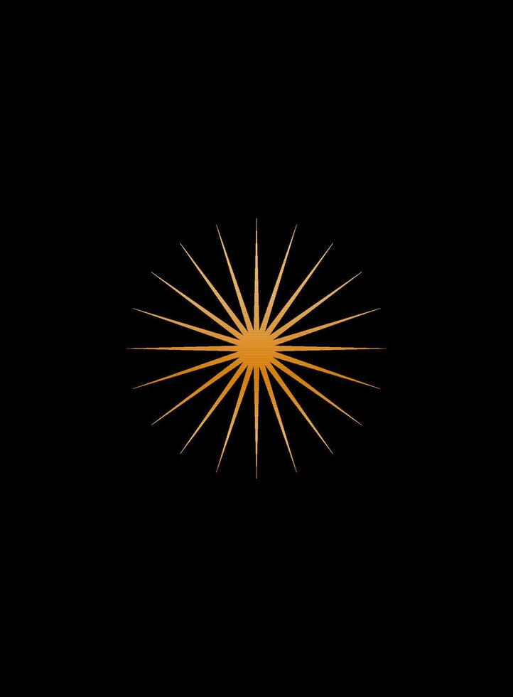 Gold Gradient Texture Graphic Shape Isolated on Black Cover Minimalist Poster Template vector