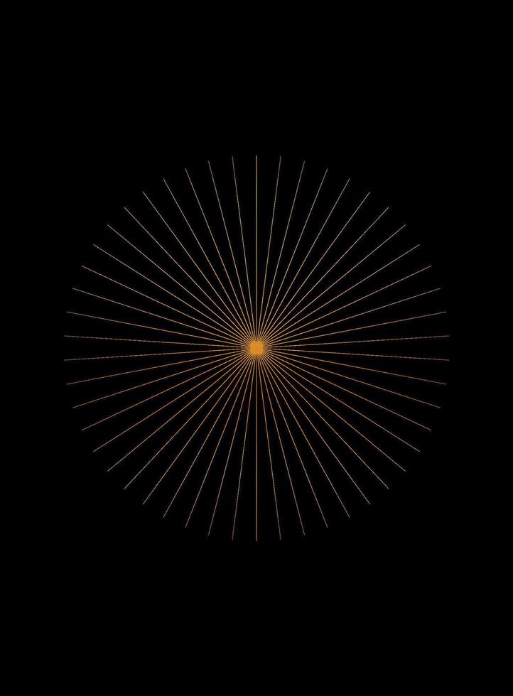 Gold Gradient Texture Graphic Shape Isolated on Black Cover Minimalist Poster Template vector