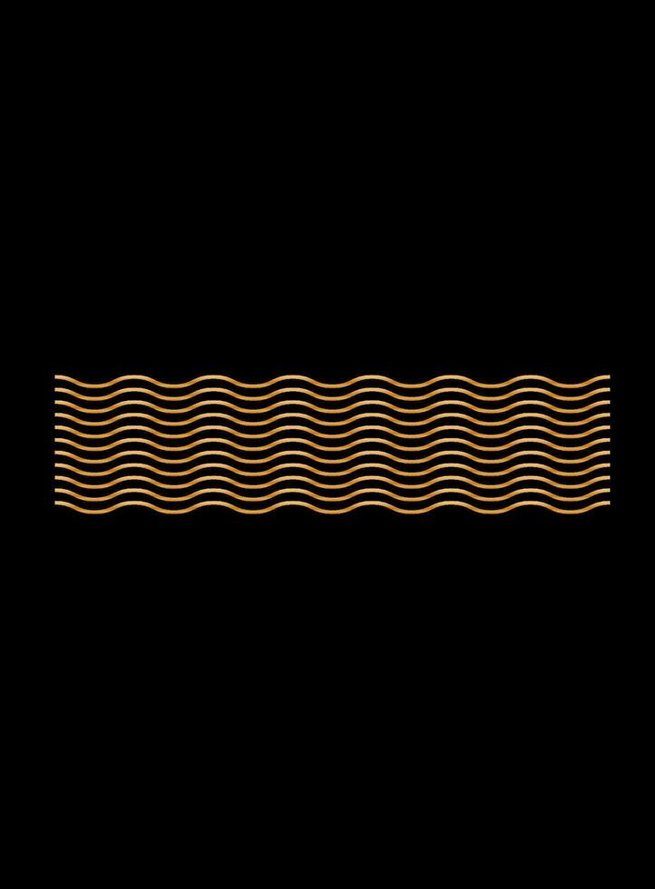 Gold Gradient Texture Graphic Shape Isolated on Black Cover Minimalist Poster Template vector