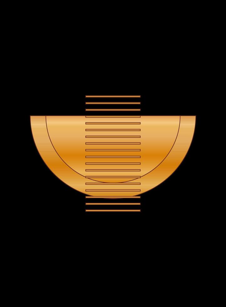 Gold Gradient Texture Graphic Shape Isolated on Black Cover Minimalist Poster Template vector