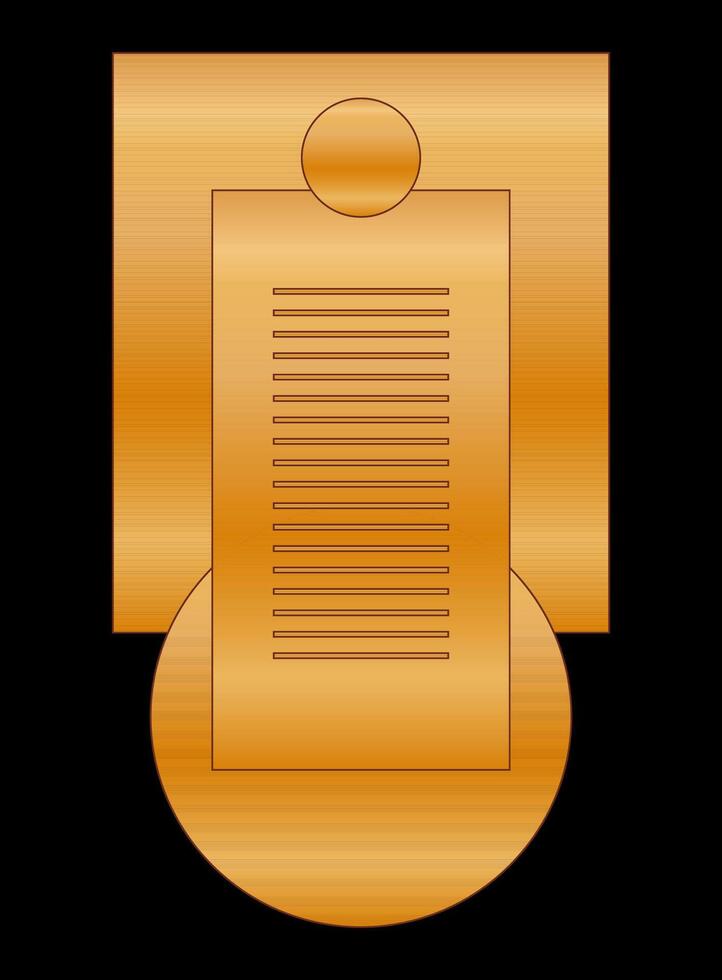 Gold Gradient Texture Graphic Shape Isolated on Black Cover Minimalist Poster Template vector