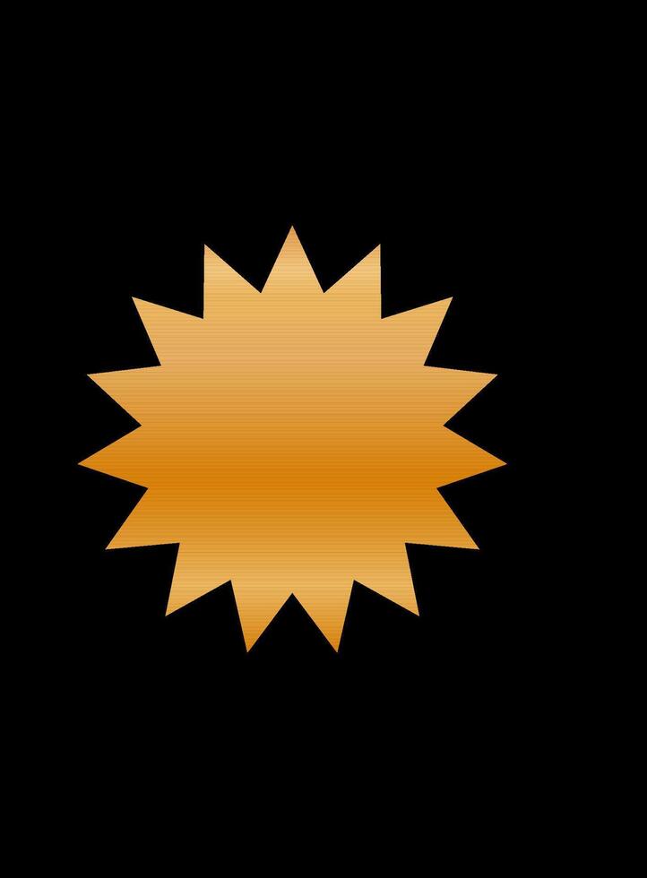 Gold Gradient Texture Graphic Shape Isolated on Black Cover Minimalist Poster Template vector