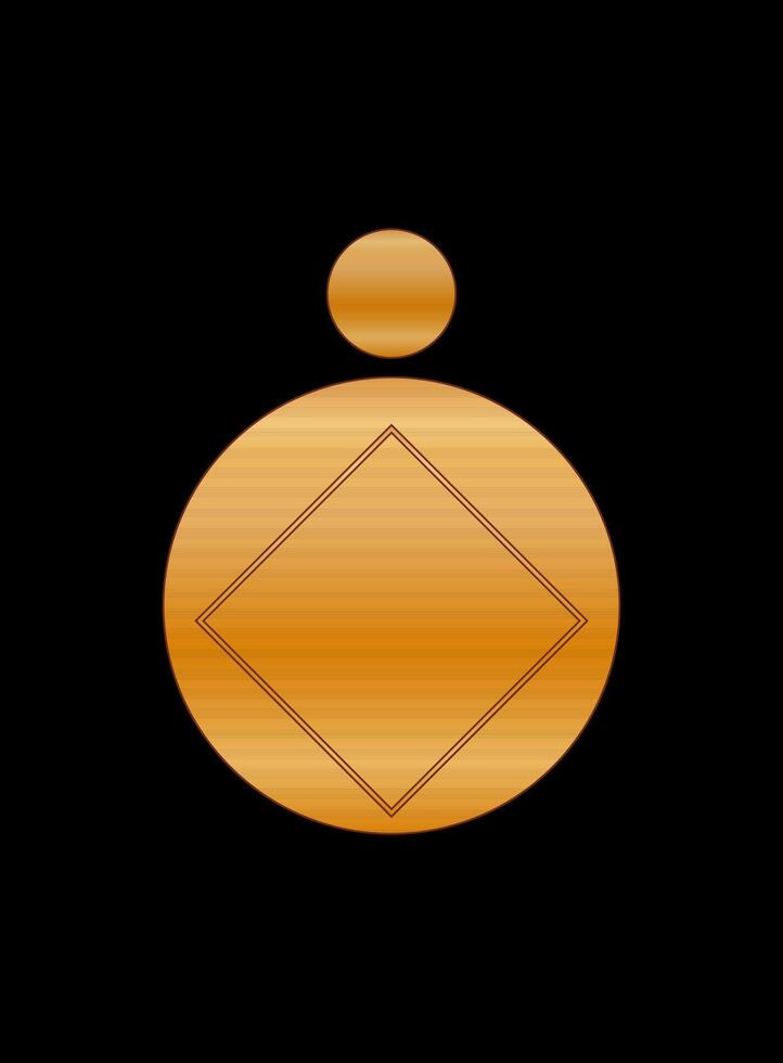 Gold Gradient Texture Graphic Shape Isolated on Black Cover Minimalist Poster Template vector