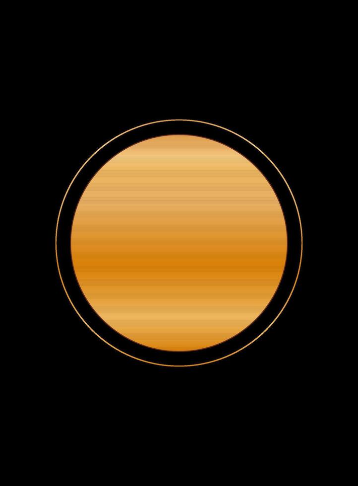 Gold Gradient Texture Graphic Shape Isolated on Black Cover Minimalist Poster Template vector