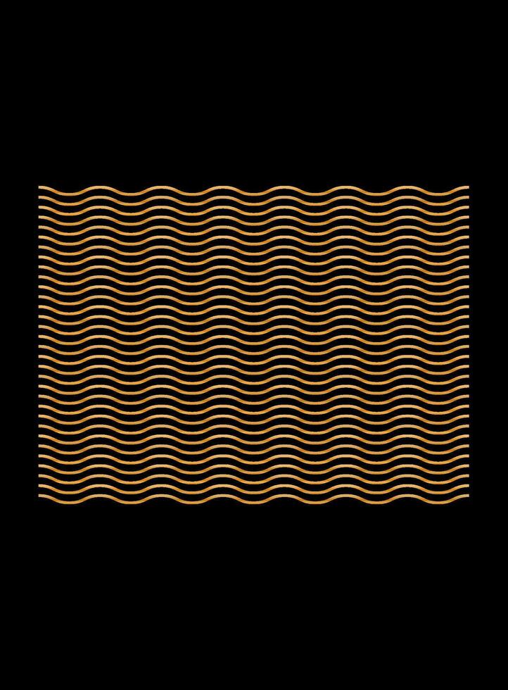 Gold Gradient Texture Graphic Shape Isolated on Black Cover Minimalist Poster Template vector