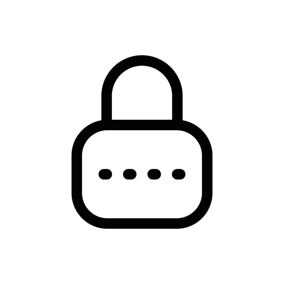 Lock Password icon in trendy outline style isolated on white background. Lock Password silhouette symbol for your website design, logo, app, UI. Vector illustration, EPS10.