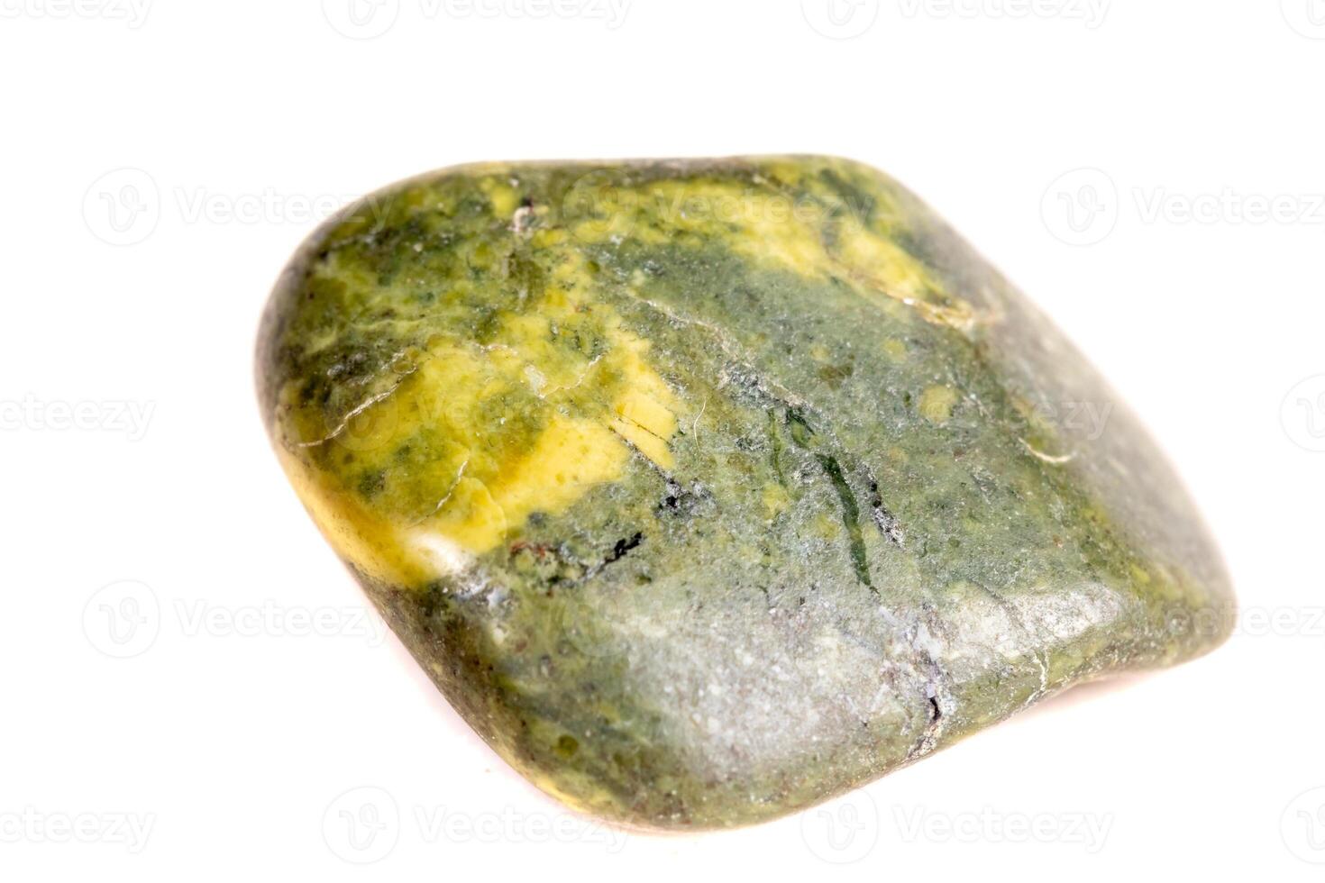 Macro mineral stone jasper on a white background photo