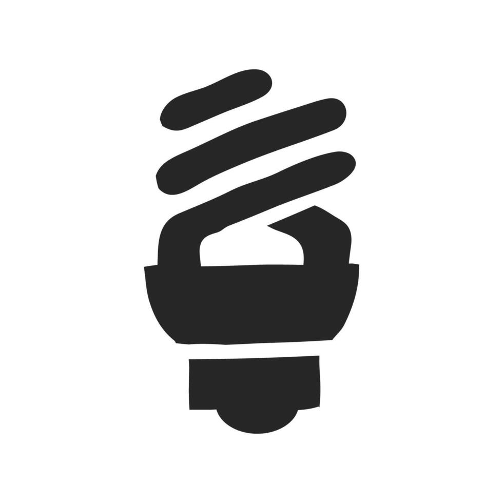 Hand drawn Light bulb vector illustration