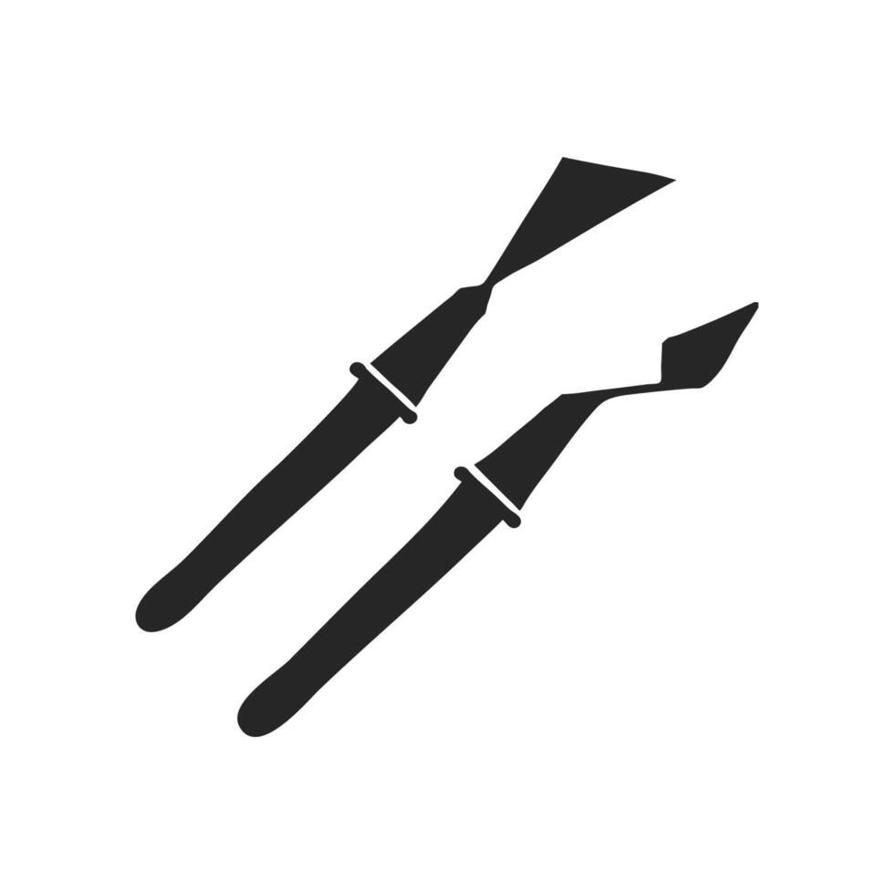 Hand drawn Painting spatula vector illustration