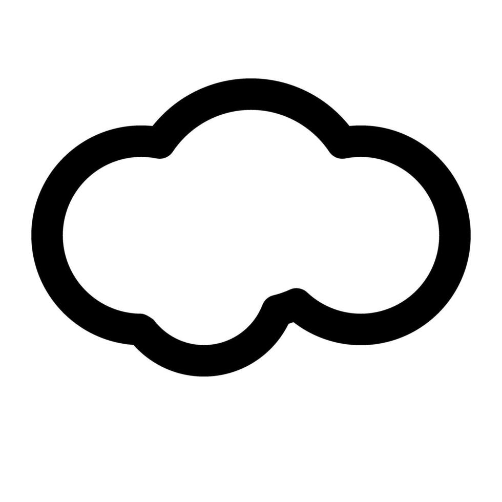 Clouds and weather outline icons vector