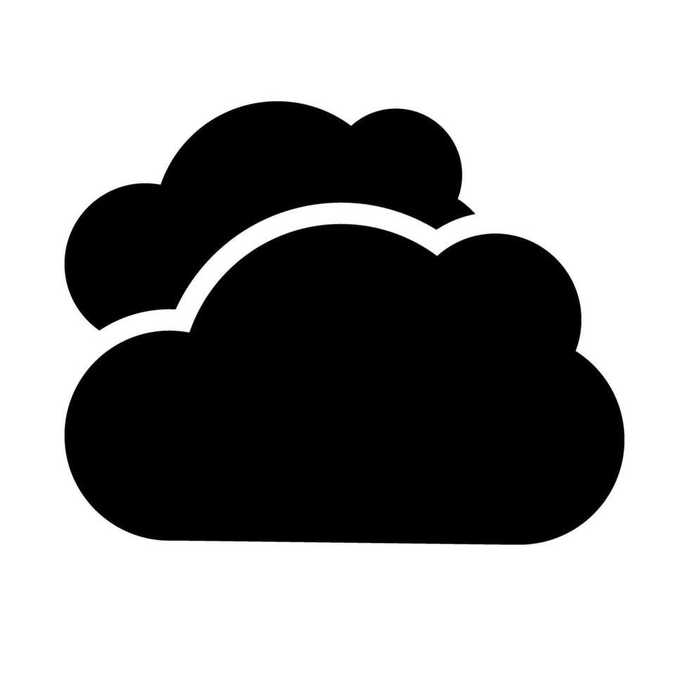 Clouds and weather glyph icons vector