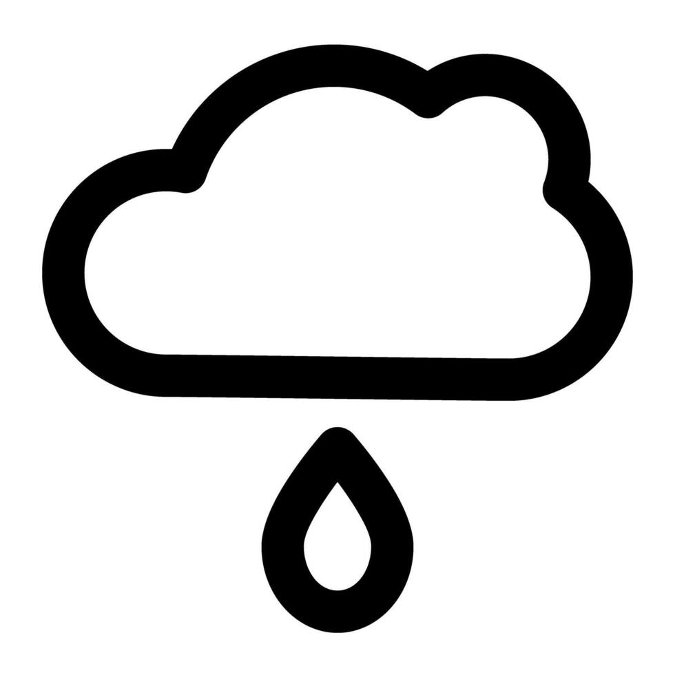 Clouds and weather outline icons vector