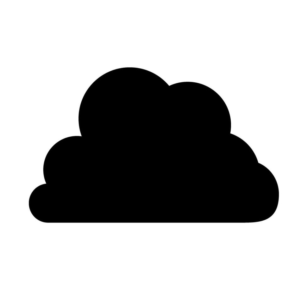 Clouds and weather glyph icons vector