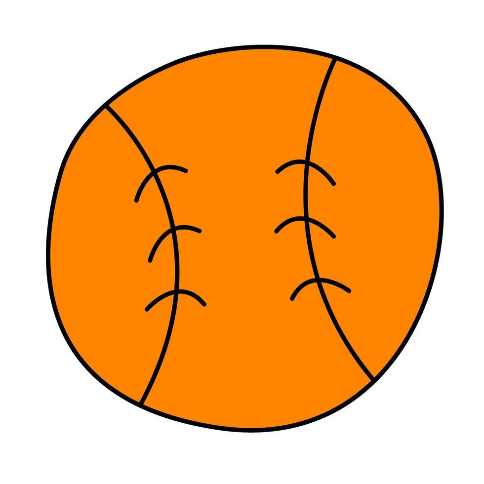 baseball of summer doodles icon set vector