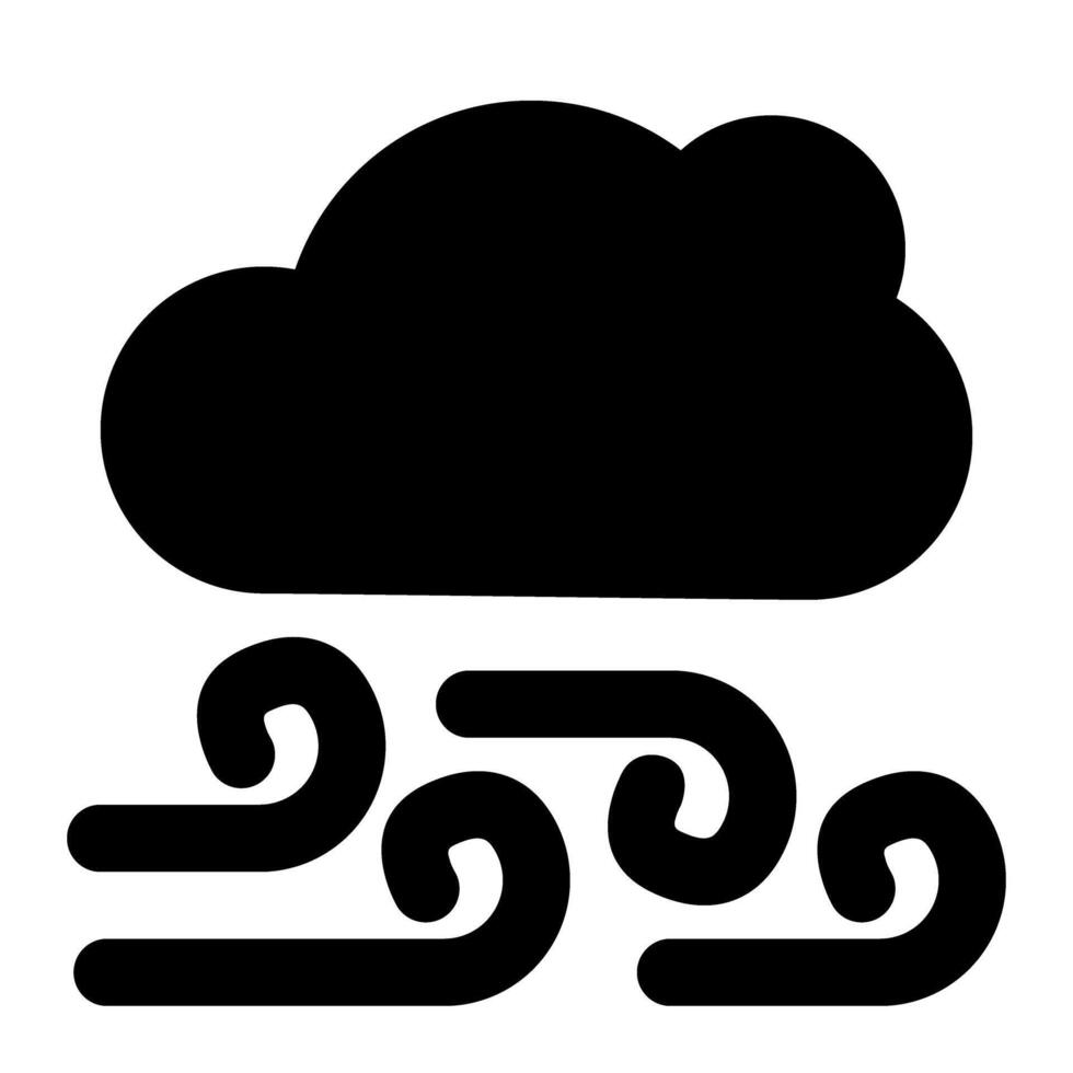 Clouds and weather glyph icons vector