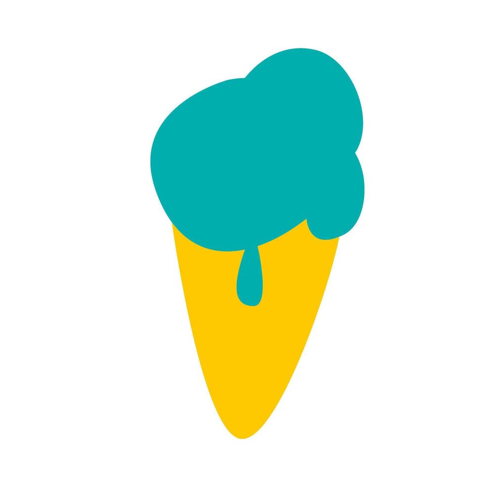 ice cream of summer doodles icon set vector