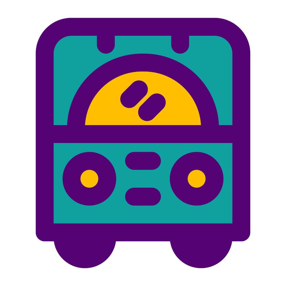 bus transport of education fill icon collections vector