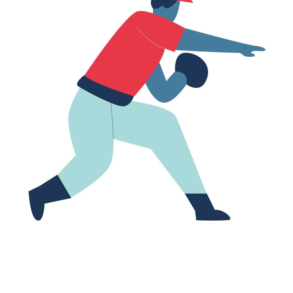 béisbol jugador colección ilustraciones vector