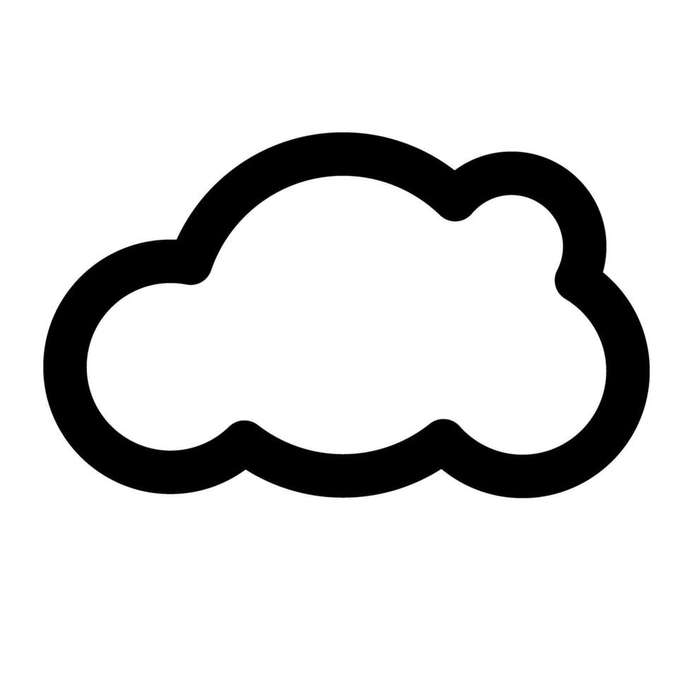 Clouds and weather outline icons vector