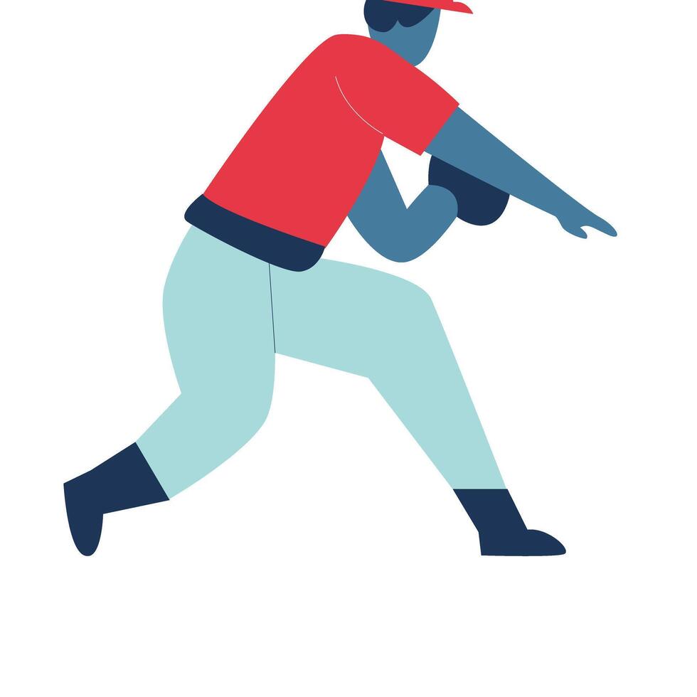 Baseball player collection illustrations vector