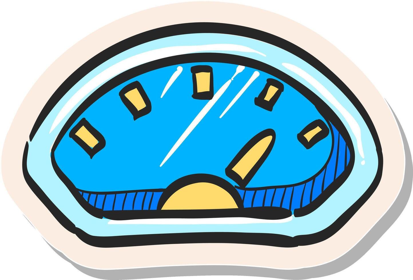 Hand drawn Dashboard icon in sticker style vector illustration