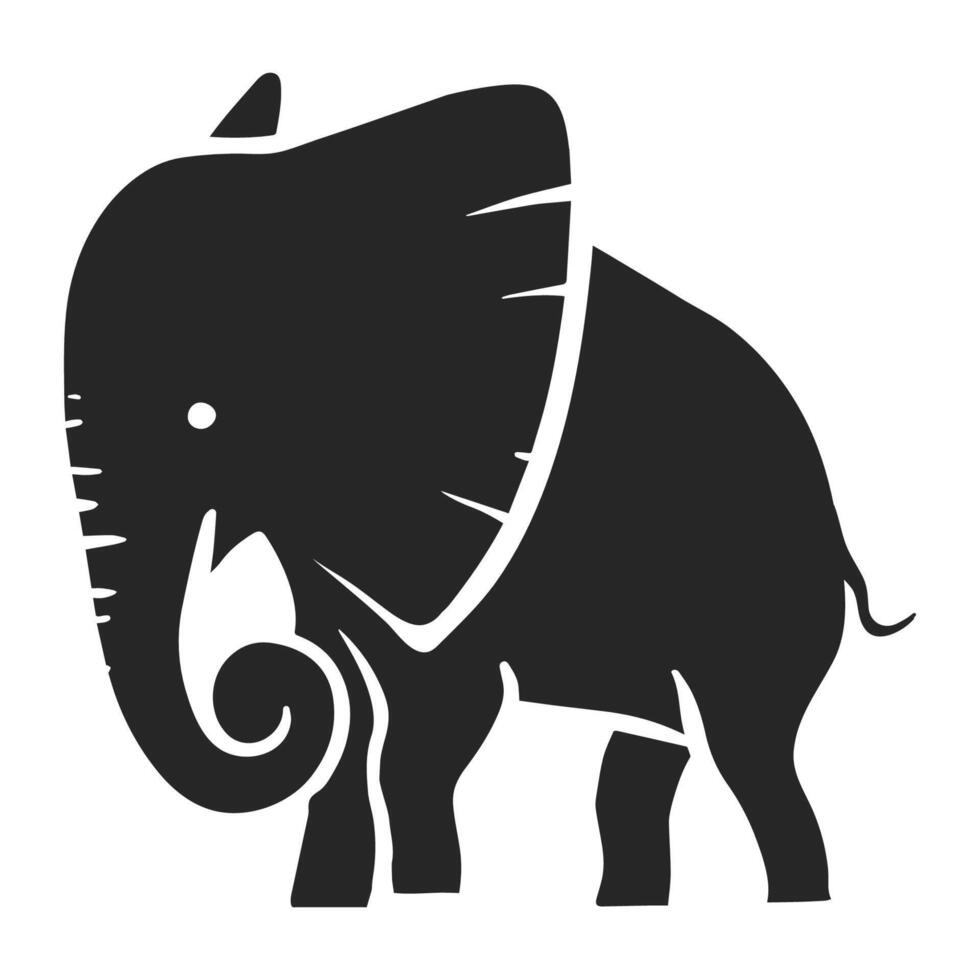 mano dibujado icono elefante. vector ilustración.