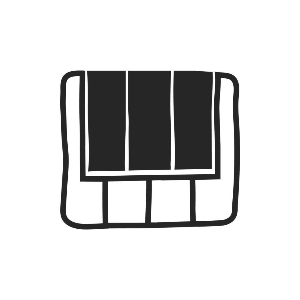 mano dibujado piano llaves vector ilustración