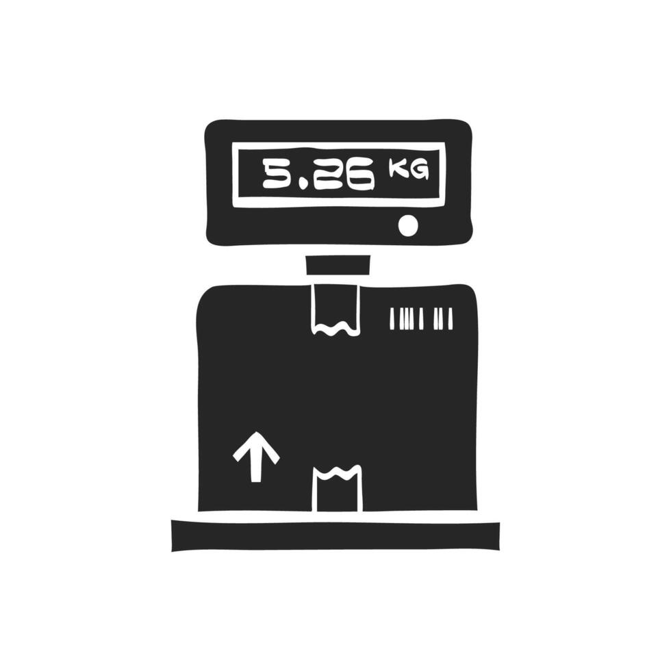 Hand drawn Logistic scale vector illustration