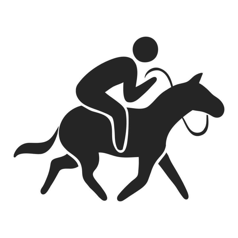 Hand drawn Horse riding vector illustration