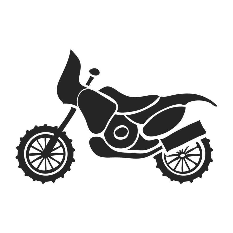 mano dibujado motocross vector ilustración