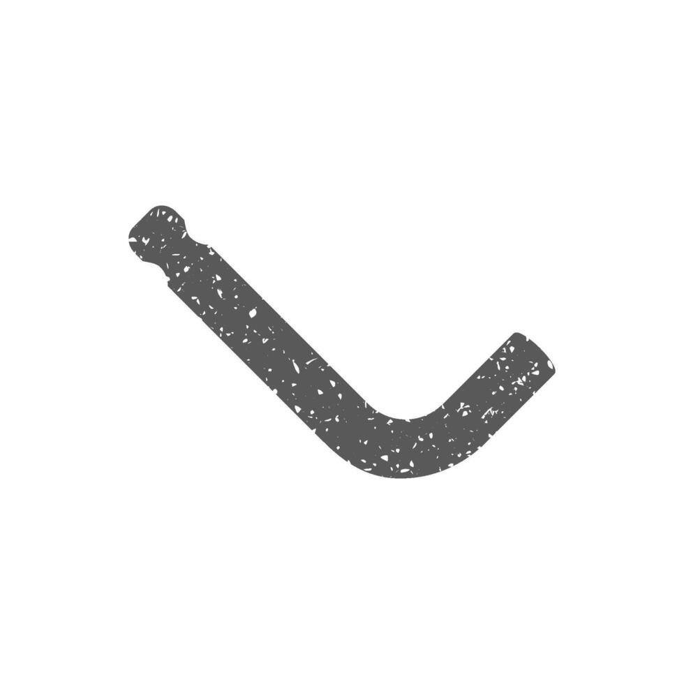 Allen key icon in grunge texture vector illustration