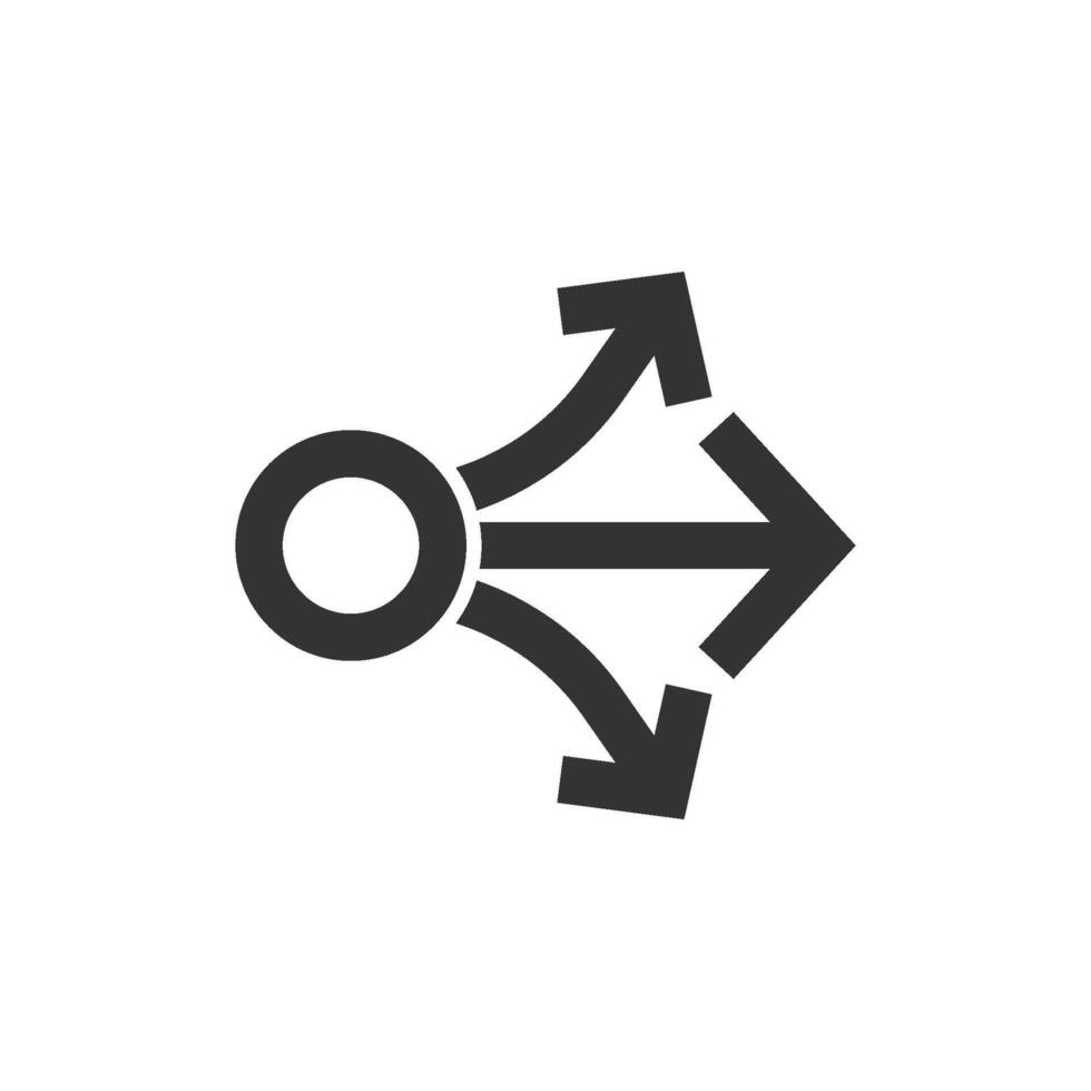 Propagate arrows icon in thick outline style. Black and white monochrome vector illustration.