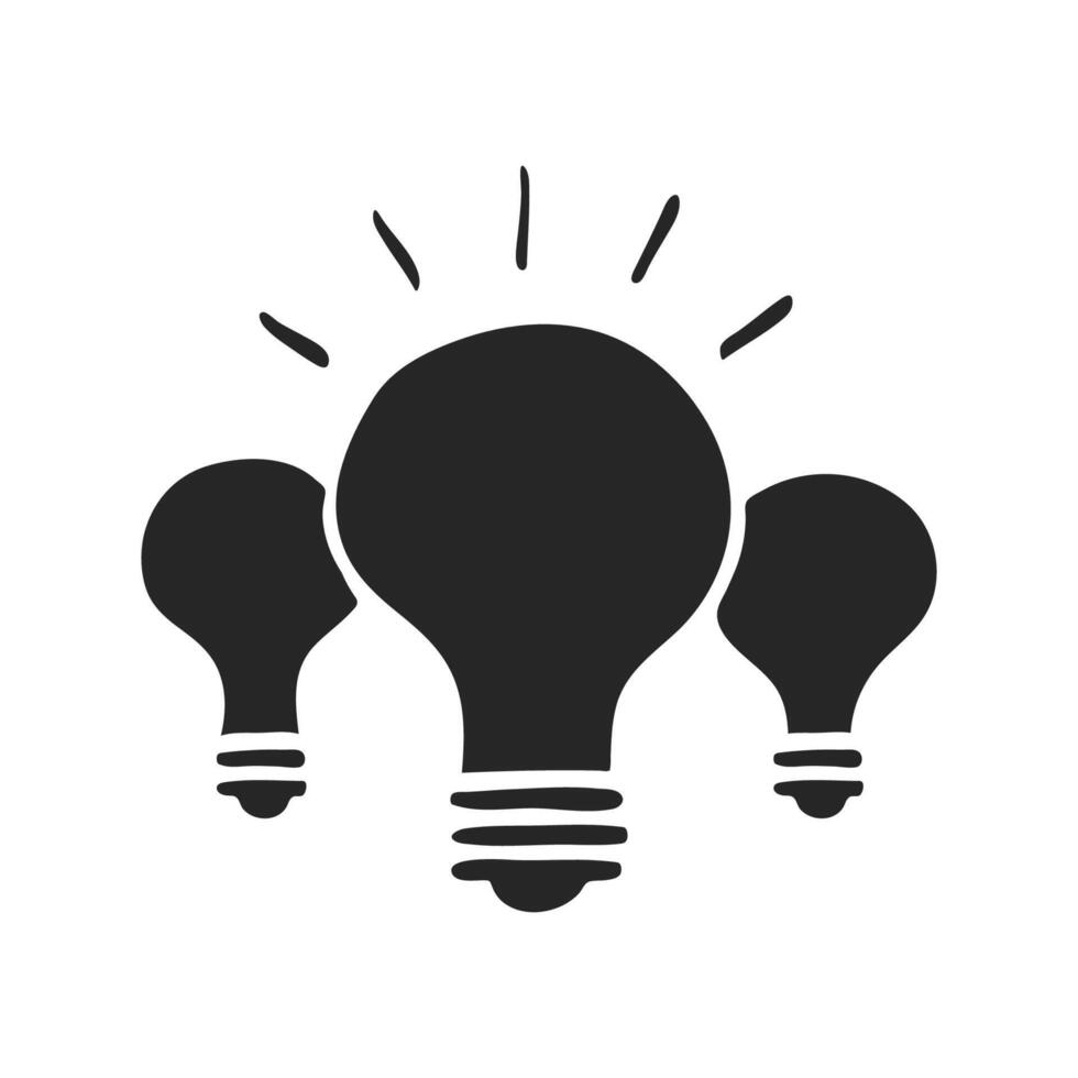 Hand drawn Light bulb vector illustration