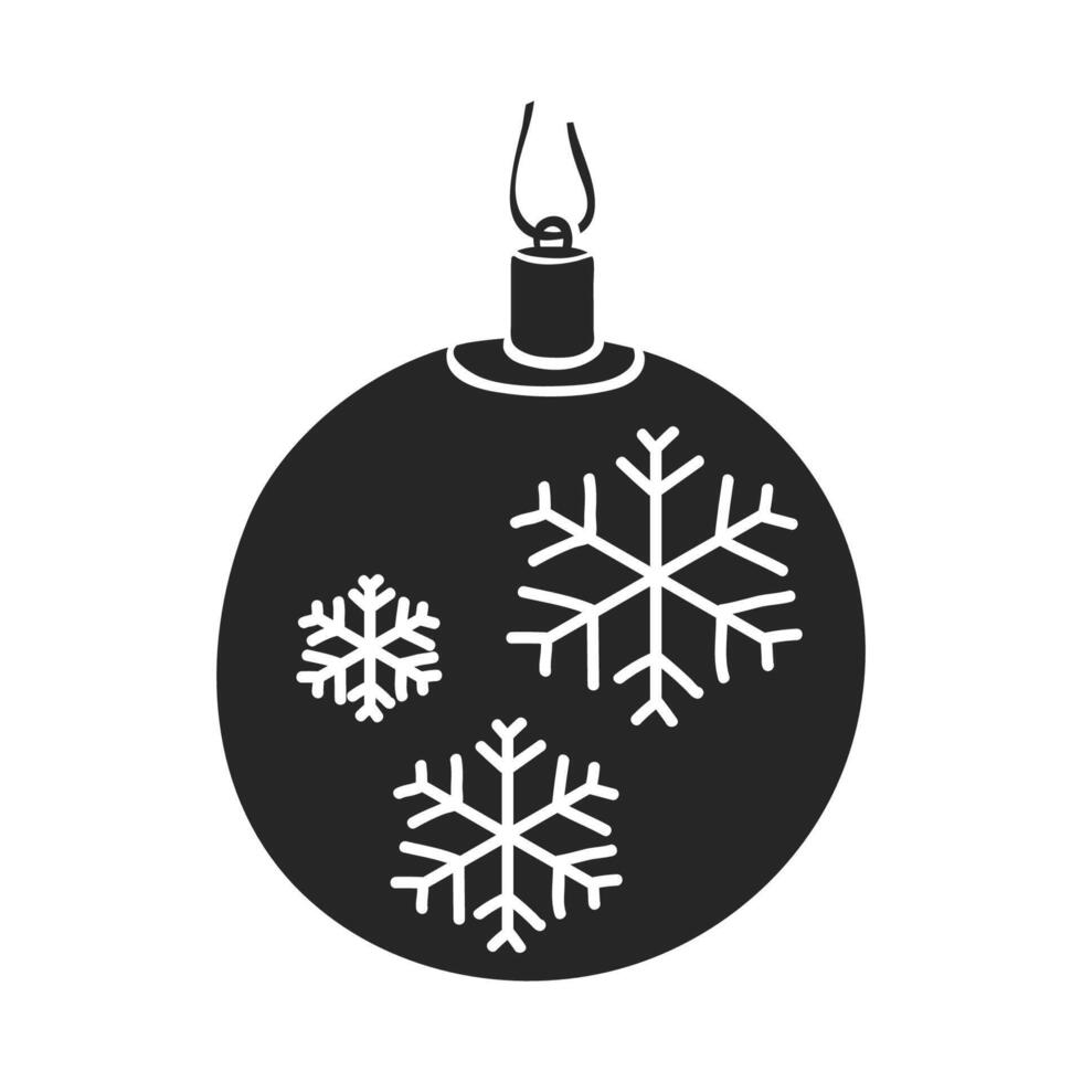 Hand drawn Christmas ball vector illustration