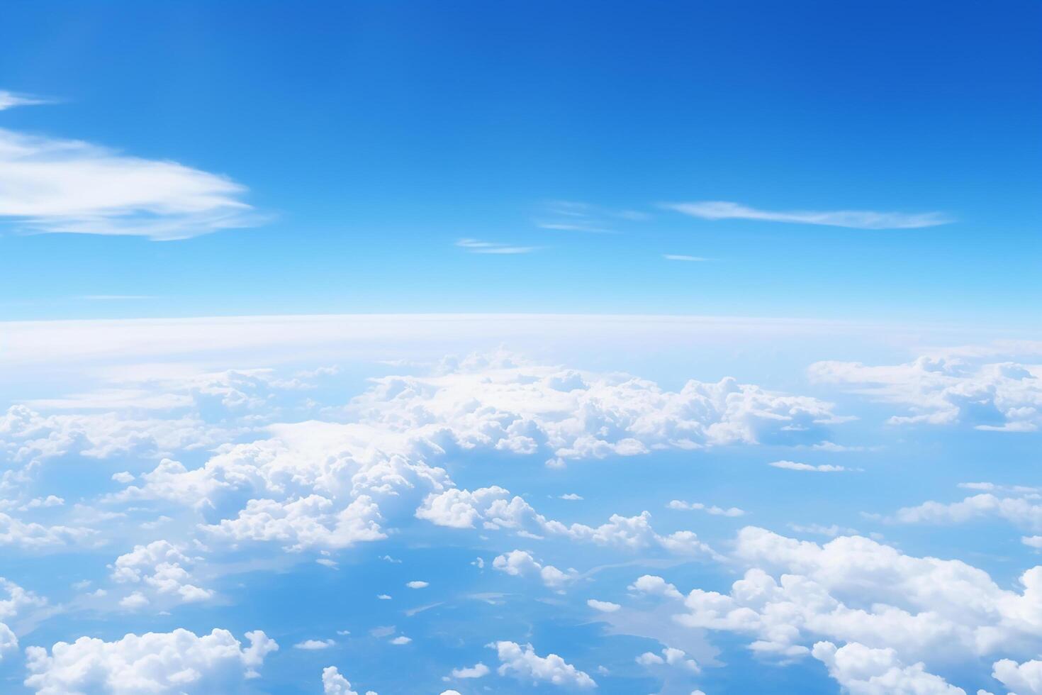AI generated blue cloud background photo