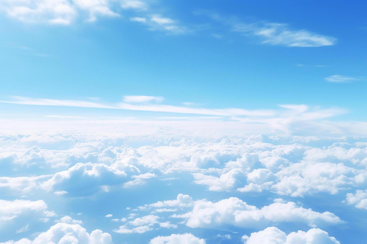 AI generated blue cloud background photo