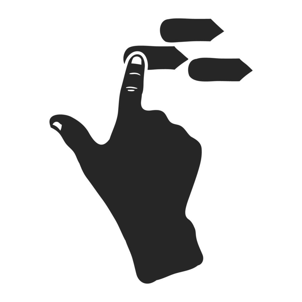 Hand drawn touchpad finger gesture vector illustration