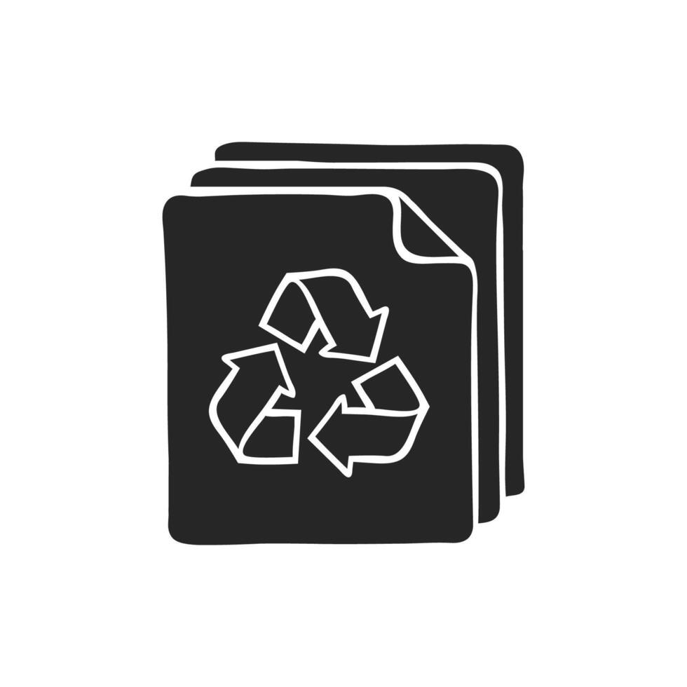 Hand drawn Recycle symbol vector illustration