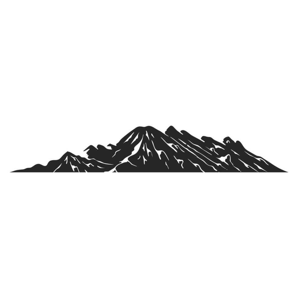 Hand drawn mountains vector illustration