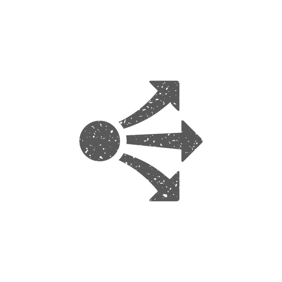 Propagate arrows icon in grunge texture vector illustration