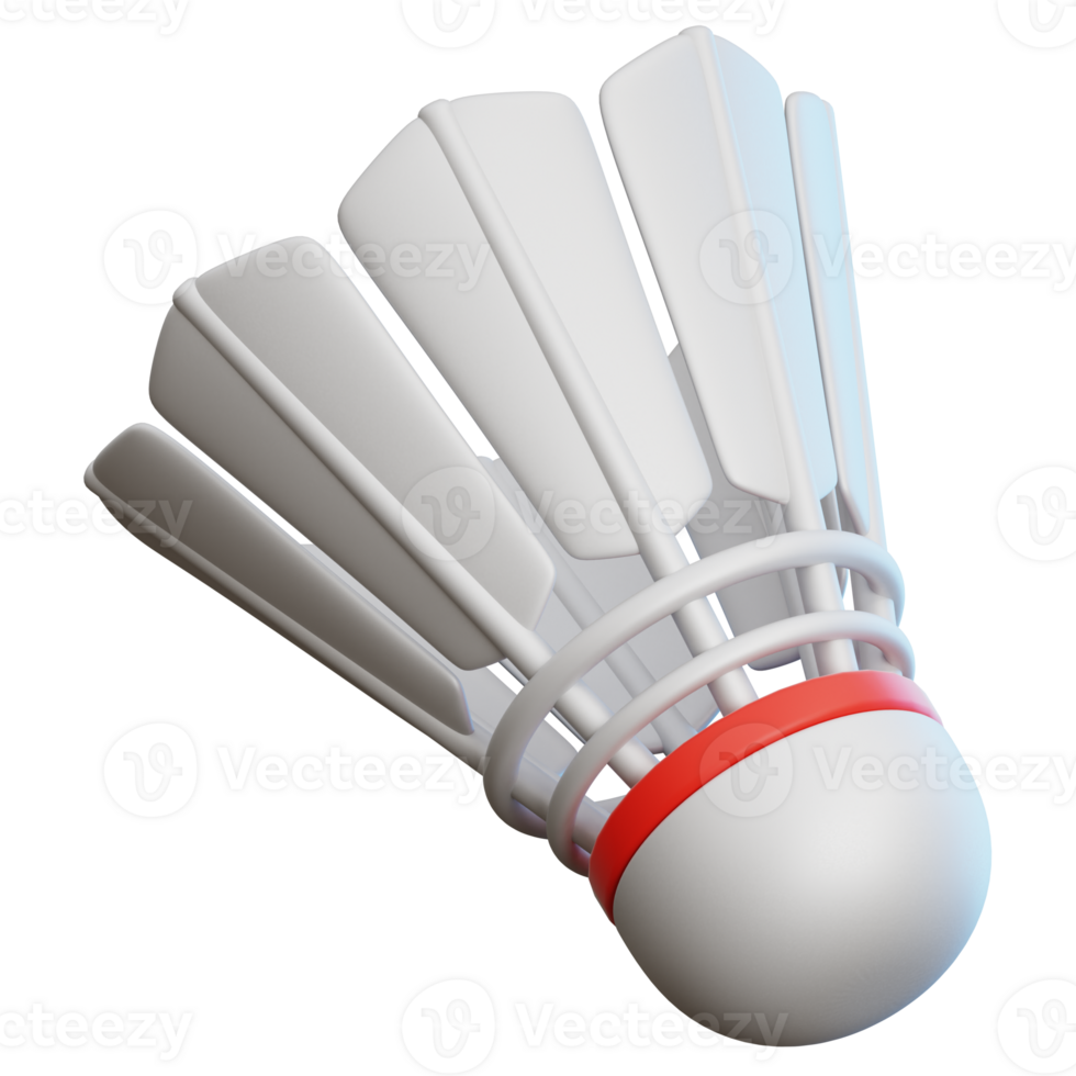 Badminton Shuttlecock 3D Illustration for web, app, infographic, etc png